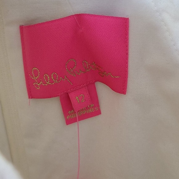 Lilly Pulitzer Pearl Stretch Shift Yellow Dress Size 12 - Picture 7 of 12
